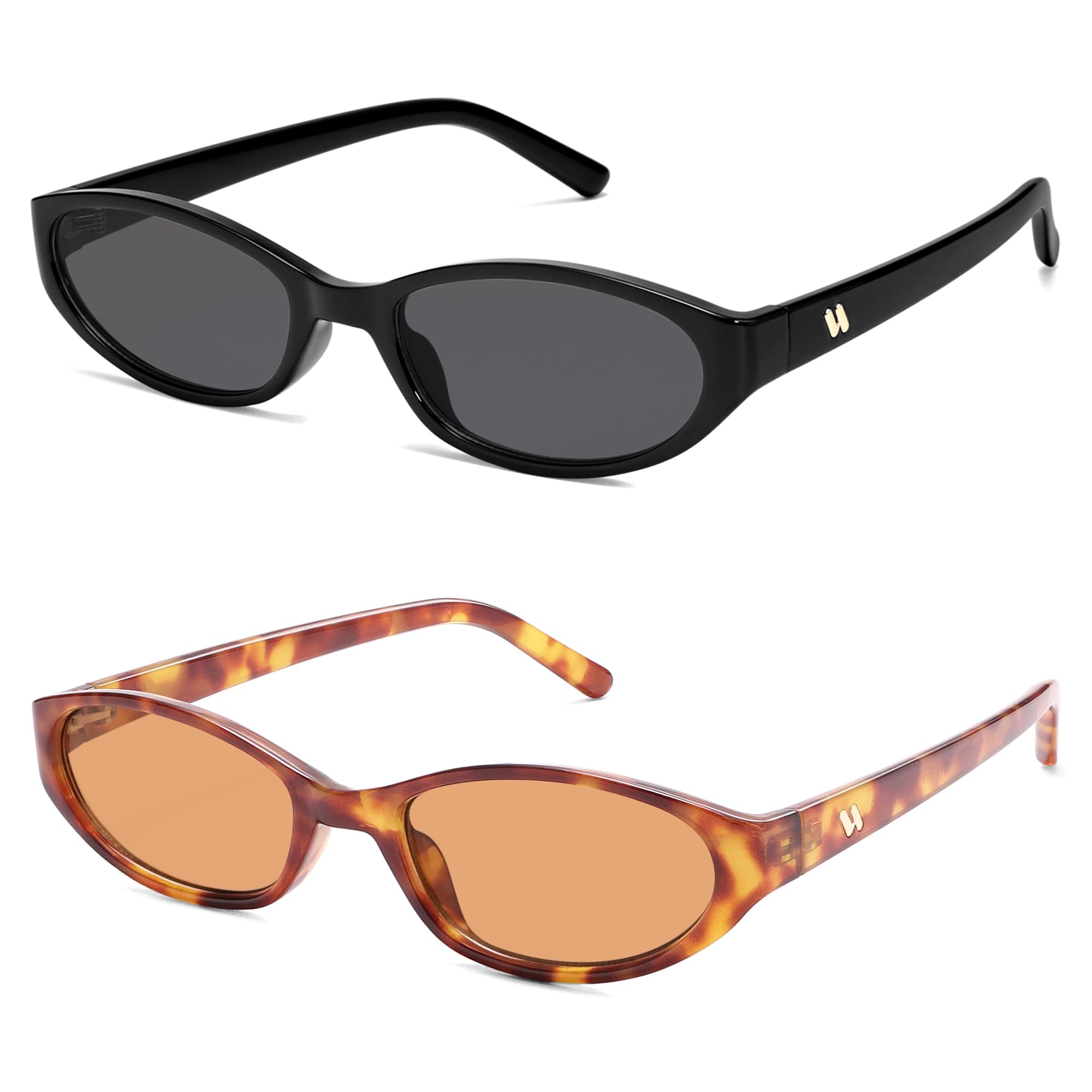 Retro Oval Sunglasses Womens Mens Y2k Trendy Cateye Shades AR82299