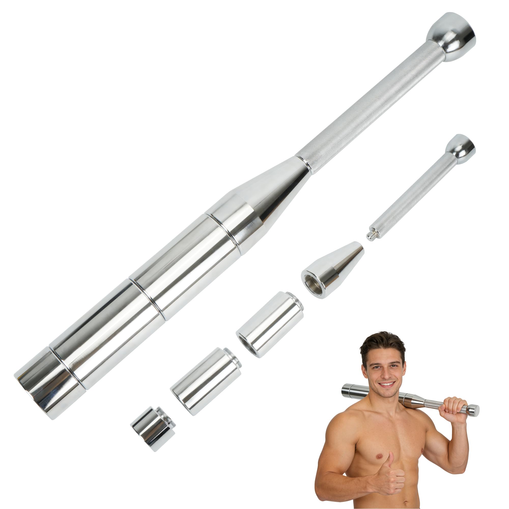 uyoyous 6 en 1 mancuernas ajustables, indian Clubbell 3-8 kg, mancuernas de acero para culturismo delantero brazo, hombros, entrenamiento funciona