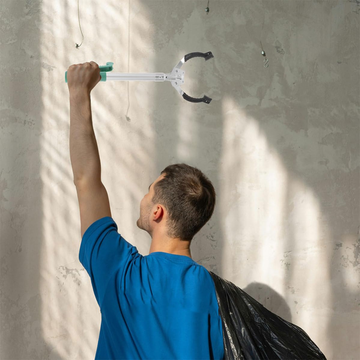 Pinze Design Ergonomico 2 Pezzi in Plastico per Raccogliere Rifiuti della Mascella, Versatile la Pulizia in Casa e Altri Ambienti