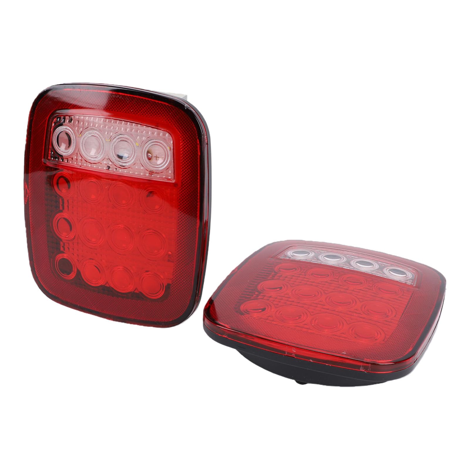 4 Luces Universales de 16 LED para Señal de, Luces de Freno de Marcha Atrás, Traseras de Freno, Traseras de para Camiones, Remolques de 12 V Vehículos