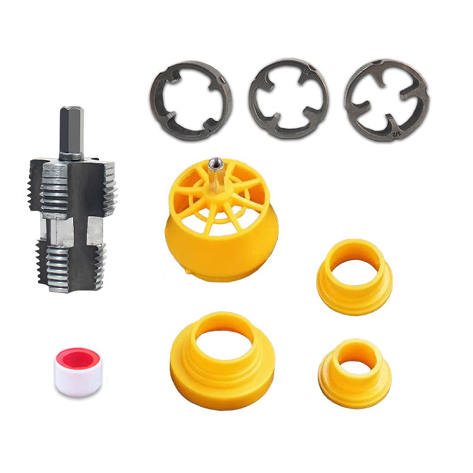 PVC Thread Maker Tool 1 / 2inch 3 / 4inch PVC Pipe Threading Dies Plumbing Tool for Professional Cutting Pipe Threaders Thread Repair