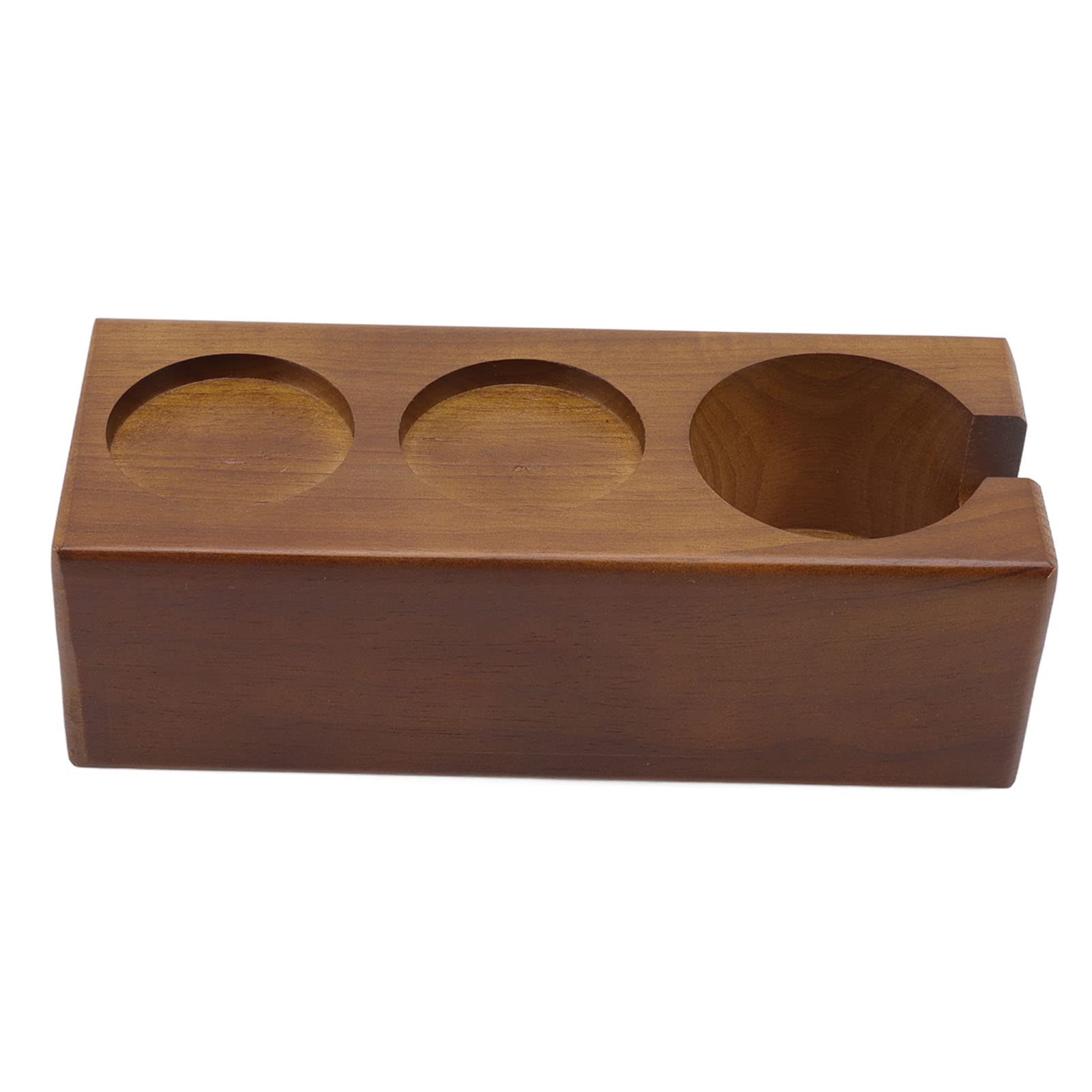 Buchenholz -Kaffeestampferhalter, stabile Pulver -Pressstation für 58/51 mm, 53/54 -mm -Kaffeemaschinegriffe, glatte Touch und dauerhaftes Kaffeezubehör für Home Bar und Café (Brown)