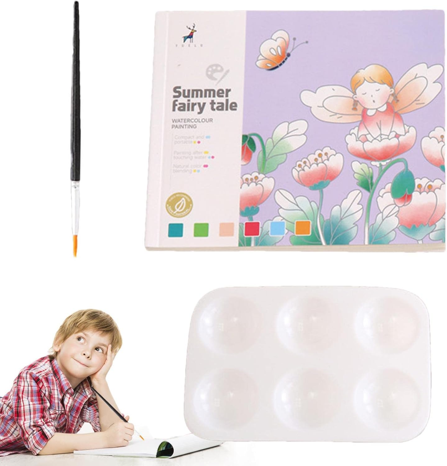 Amazon.co.jp Magic Water Coloring Book,Educational Watercolor Book for Kids 20 Pages