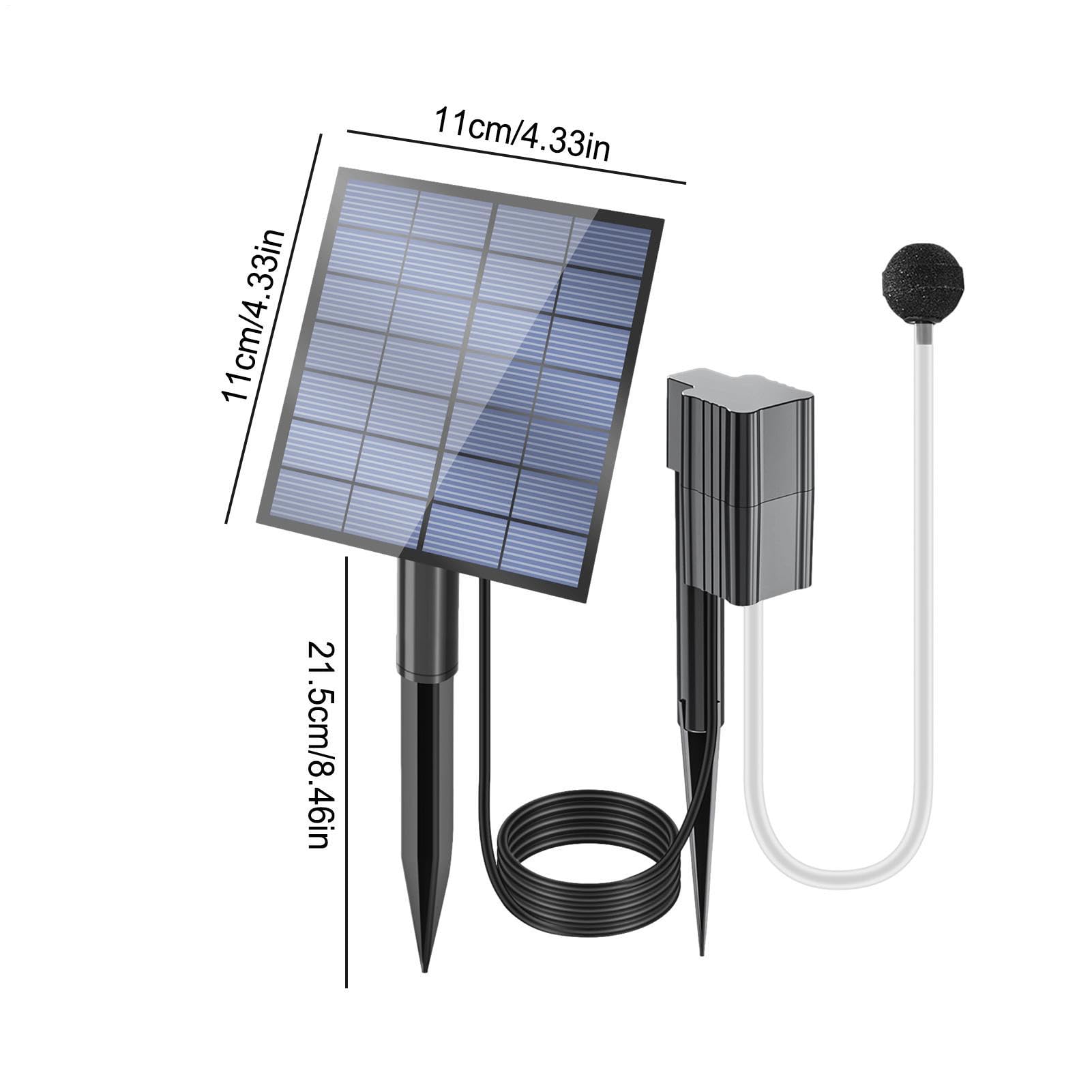 Akwariowy Bąbelator Przenośne napowietrzanie solarne | Pompa Powietrza Do Akwarium Do domu, biura, mieszkania, wewnątrz i na zewnątrz, ogrodu, podwórka, tarasu, parku, stawu,