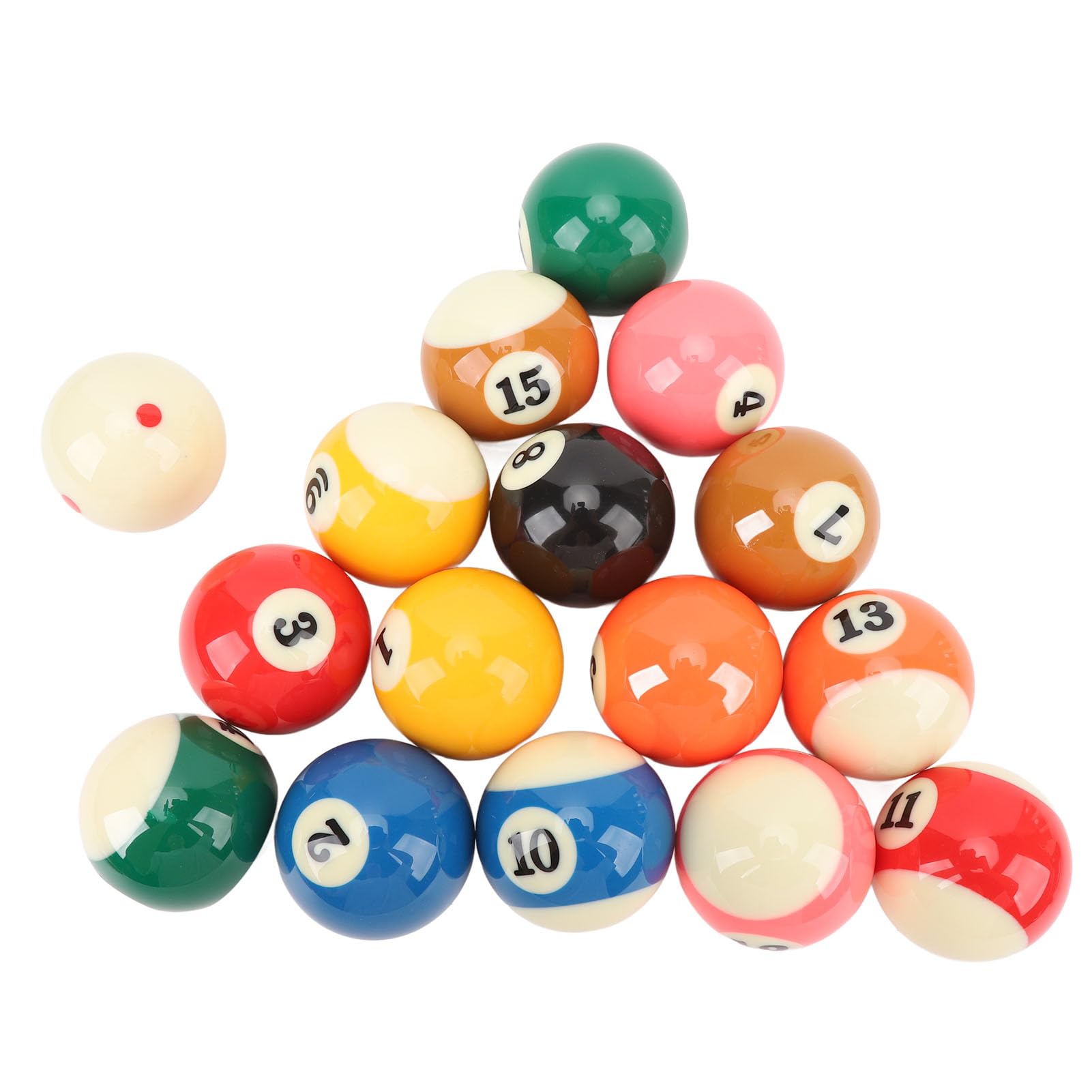Bolas de Billar de Resina 16 Juego de Bolas Billar Americano de 57,2 mm Spots and Stripes para Competición y Ocio, Puede Dar como Regalo a Amigos y Aficionados