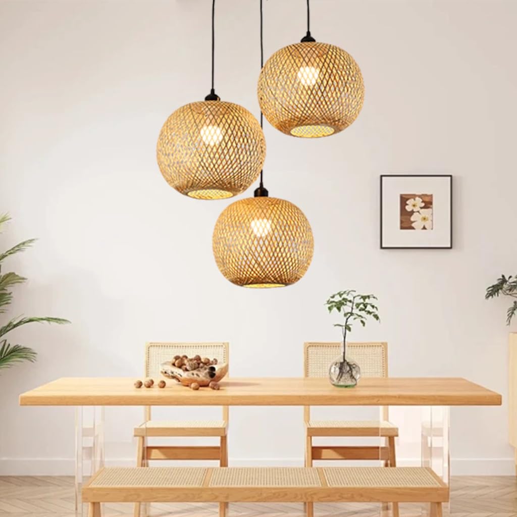 Bamboe Hangende Lamp Vintage Weave Kroonluchter