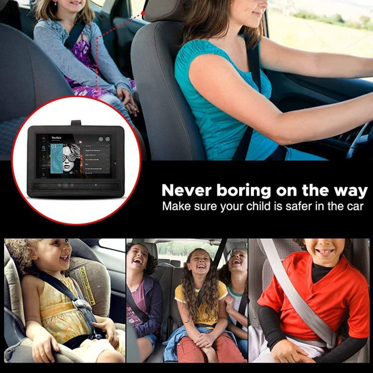 Support Lecteur DVD Portable pour Appui-tête de Voiture avec Sangles, 7"/9"/10" - Noir (10in)