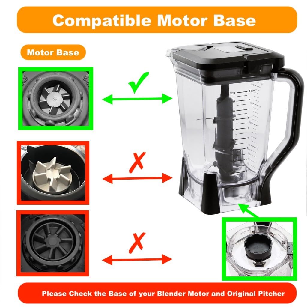 Ninja ブレンダー部品セット Replacement 72oz XL Pitcher with Lid and 6-Blade Assembly for