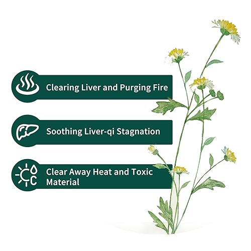 Miniatura 4 de YI CAO AN -Crisantemo Diente de León Hojas de Bambú Claro Madreselva Belleza Desintoxicación Bolsas de Té - 10 bolsitas de té, 1.76 onzas - Té de