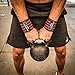 WOD Nation 12-Inch Wrist Straps for Weightlifting - Heavy-Duty Wrist Wraps for Powerlifting & Bodybuilding - Hook-and-Loop Lifting Straps with Thumb Loop - Strength Training Support - Black/Red
