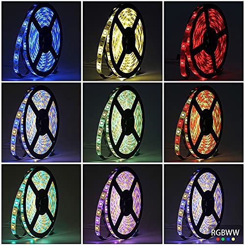 Tira LED RGBWW 5m con control remoto y adaptador 12V 3A miniatura 6