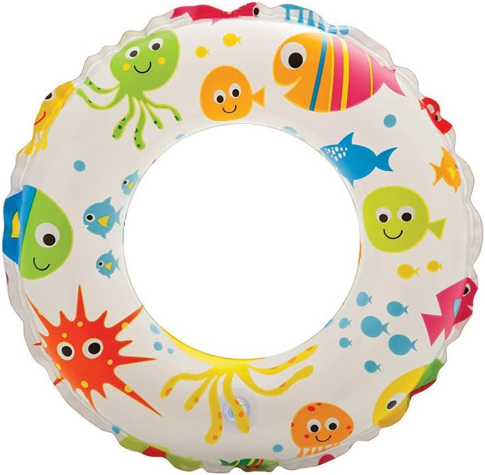Intex 20-Inch Inflatable Kids Swim Ring Tube Pool Float (4 Pack) : Toys & Games