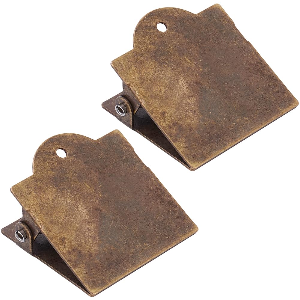Pince à livre vintage en bronze pour maintenir les pages de livre de cuisine