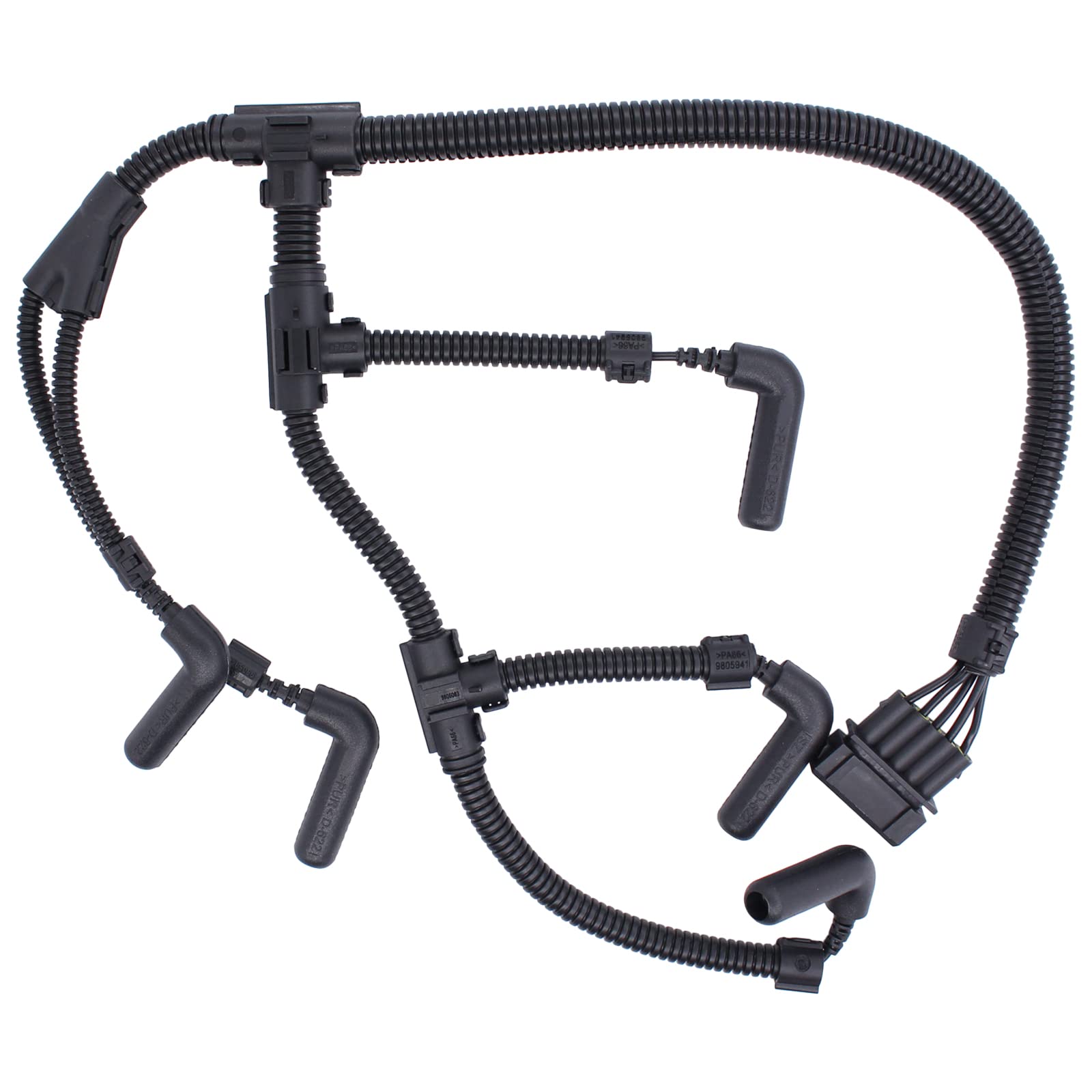 Doo Engy Glühkerzenverbinder Glühkerzenkabelbaum Glühkerze Stecker Leitung für Transporter T4 2.5 TDI 1995-2003 2515 Zylinder Diesel TDI Motor