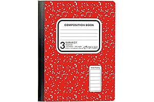 Top Flight 3-Subject Colored Marble Composition Notebook - Wide Ruled, 120 Sheets