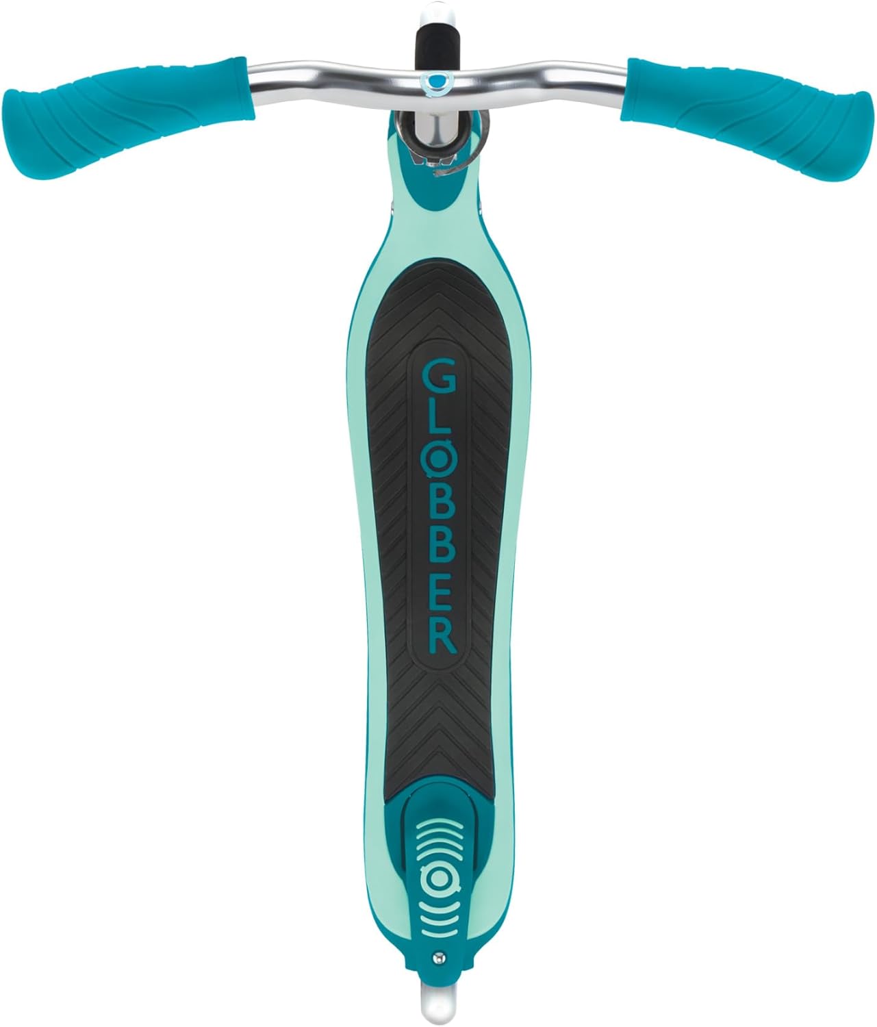 Globber Flow 125 Lights Kick Scooter, Ruby, Adjustable, Light-up Wheels