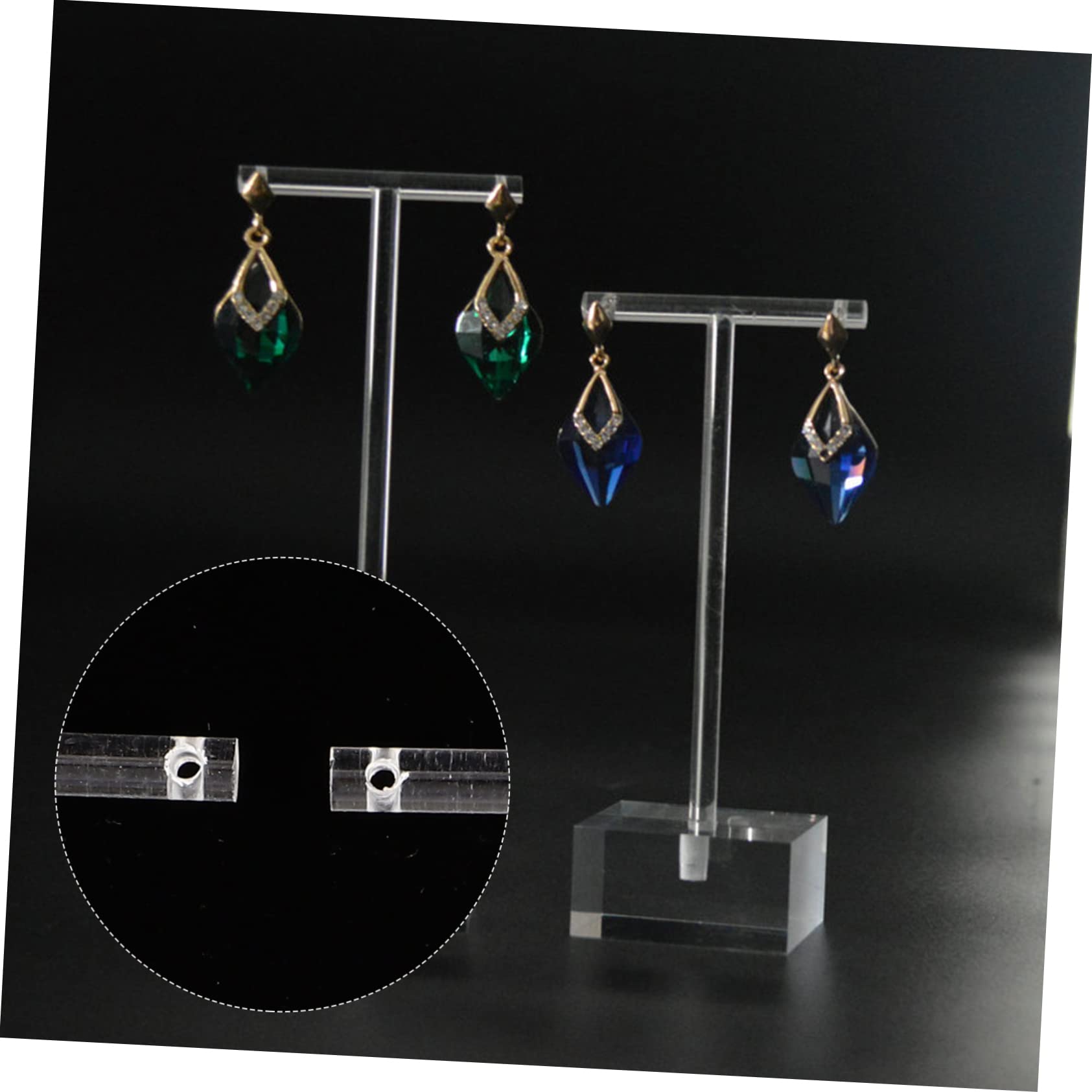 MAGICLULU 2 Set Di Espositori Per Gioielli in Materiale Acrilico A Forma Di T Per Punti Vendita Al Dettaglio 4 Pezzi * 2