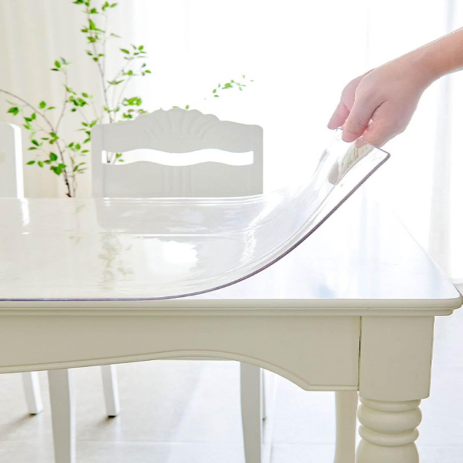 Protecteur de table transparent 1,5 mm imperméable antidérapant