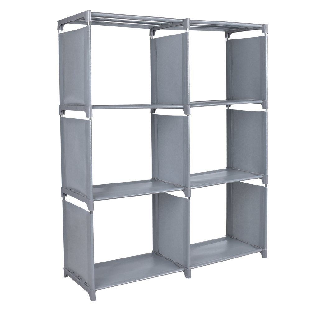 Storage Cube Organizer, BFSPORT 6-Cube Storage | Storage Shelves | Storage Organizer - for Bedroom, Living Room and Office with Wooden Hammer