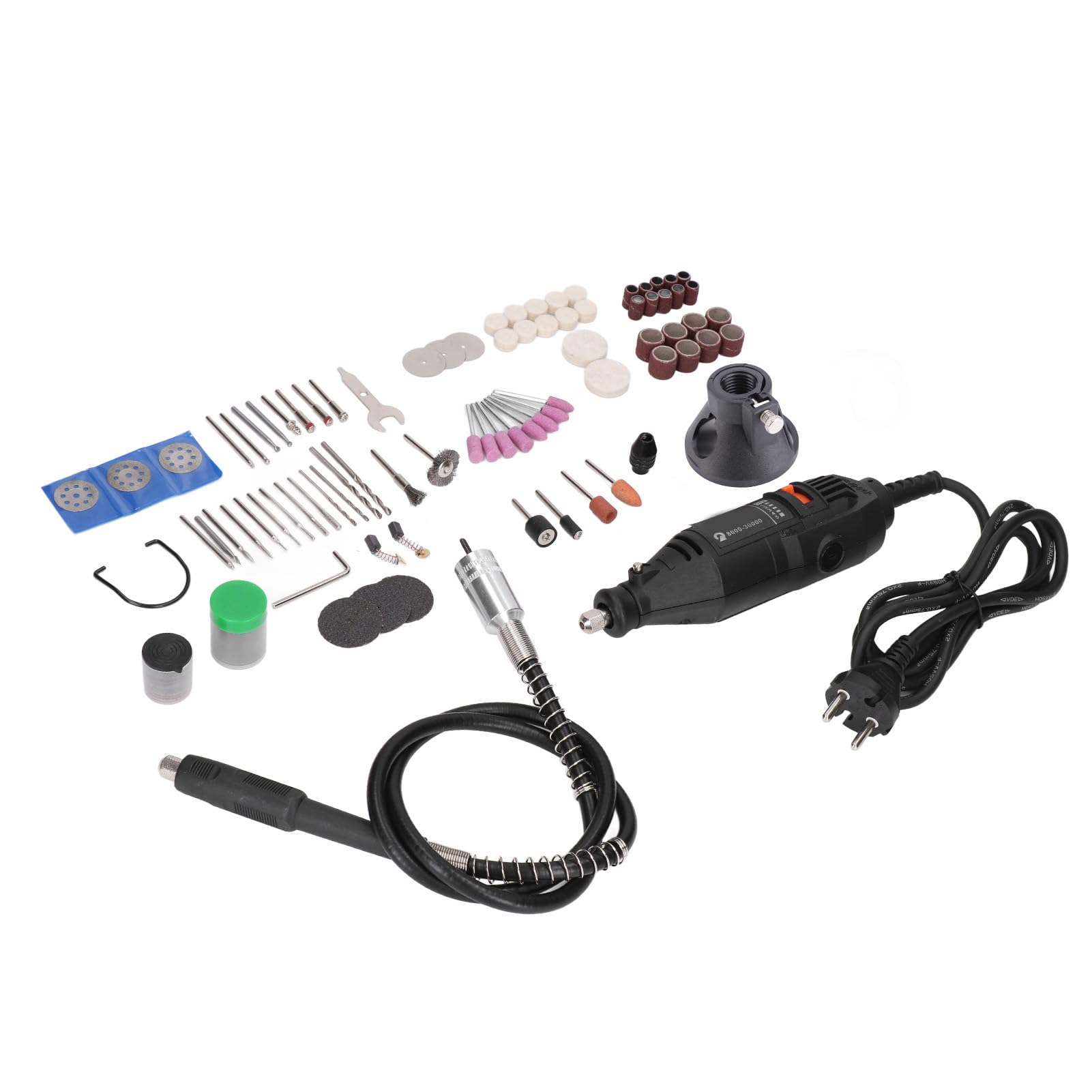 Mini set di utensili rotanti elettrici, 130 W, 8.000-30.000 giri/min