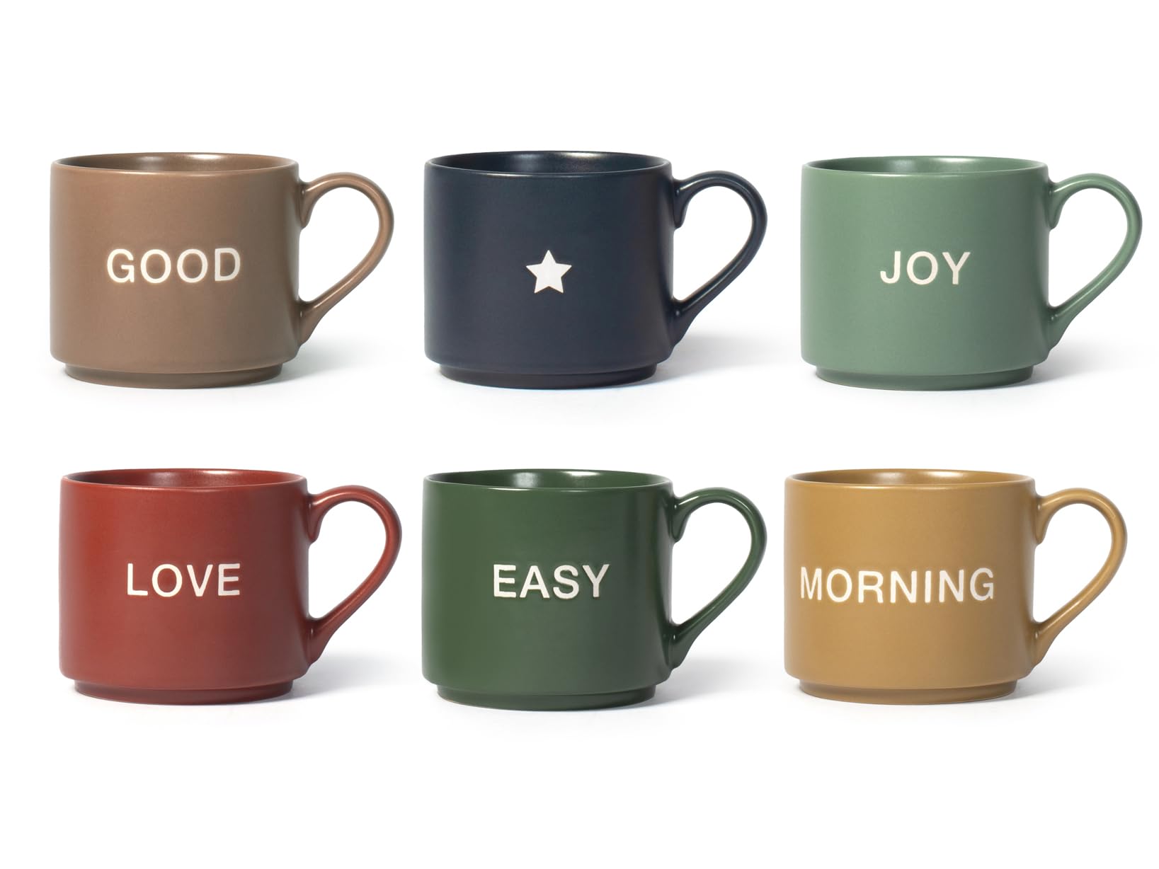 H&H 42740 Mix&Match Set of 6 Jumbo Cups, New Bone China, cc380
