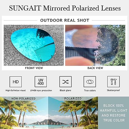 Image of SUNGAIT Women's Lightweight Oversized Aviator Sunglasses
