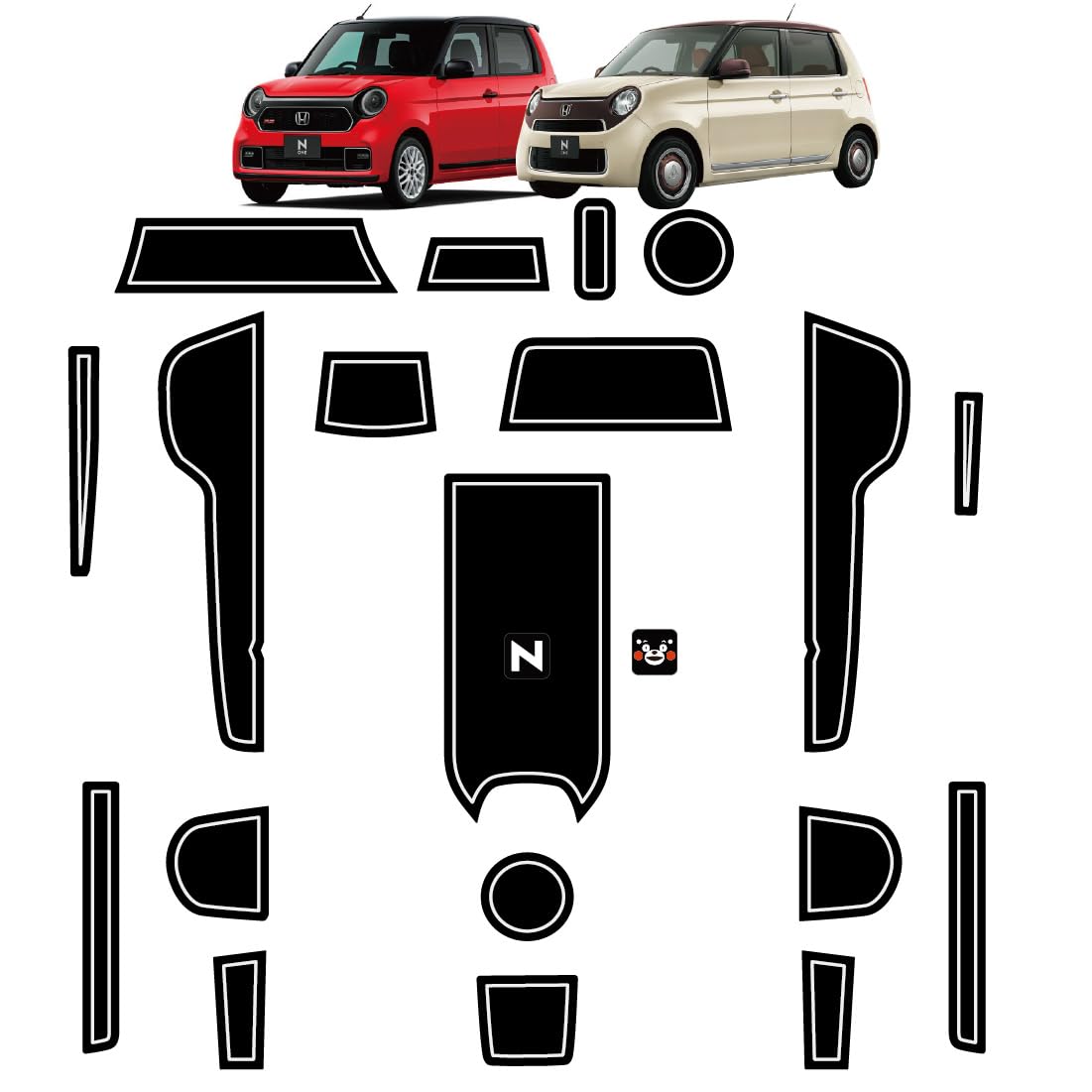 Amazon | N-ONE (JG3 JG4) 専用 インテリアラバーマット (ホワイト