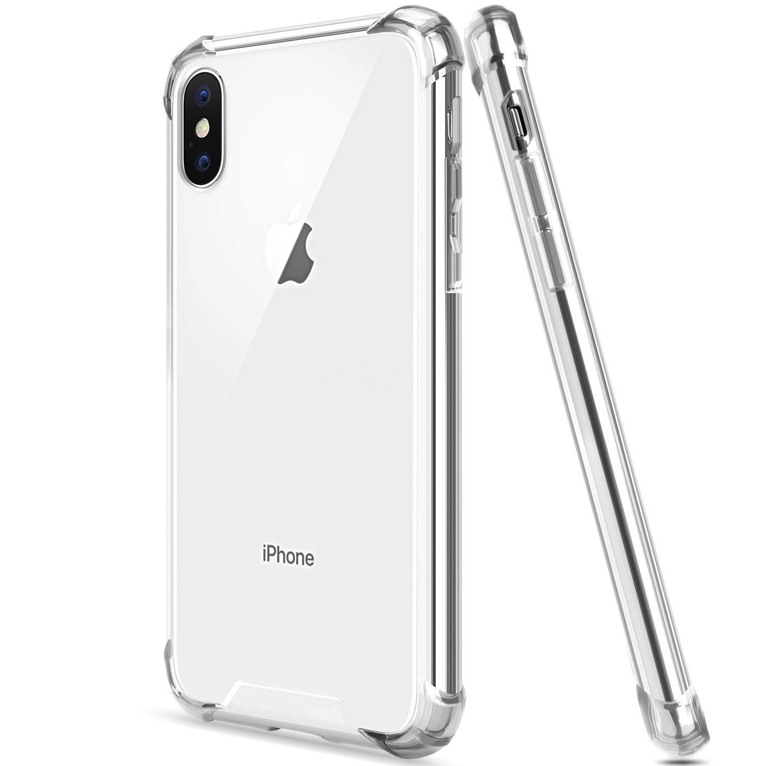 MOA ELEGANT iPhone Xs Max Clear Case Cute Shock Absorption TPU Bumper Phone Case Cover Slim Anti Scratch Hard PC Back Hybrid Protective Case for iPhone Xs Max 6.5inch 2019 transparent