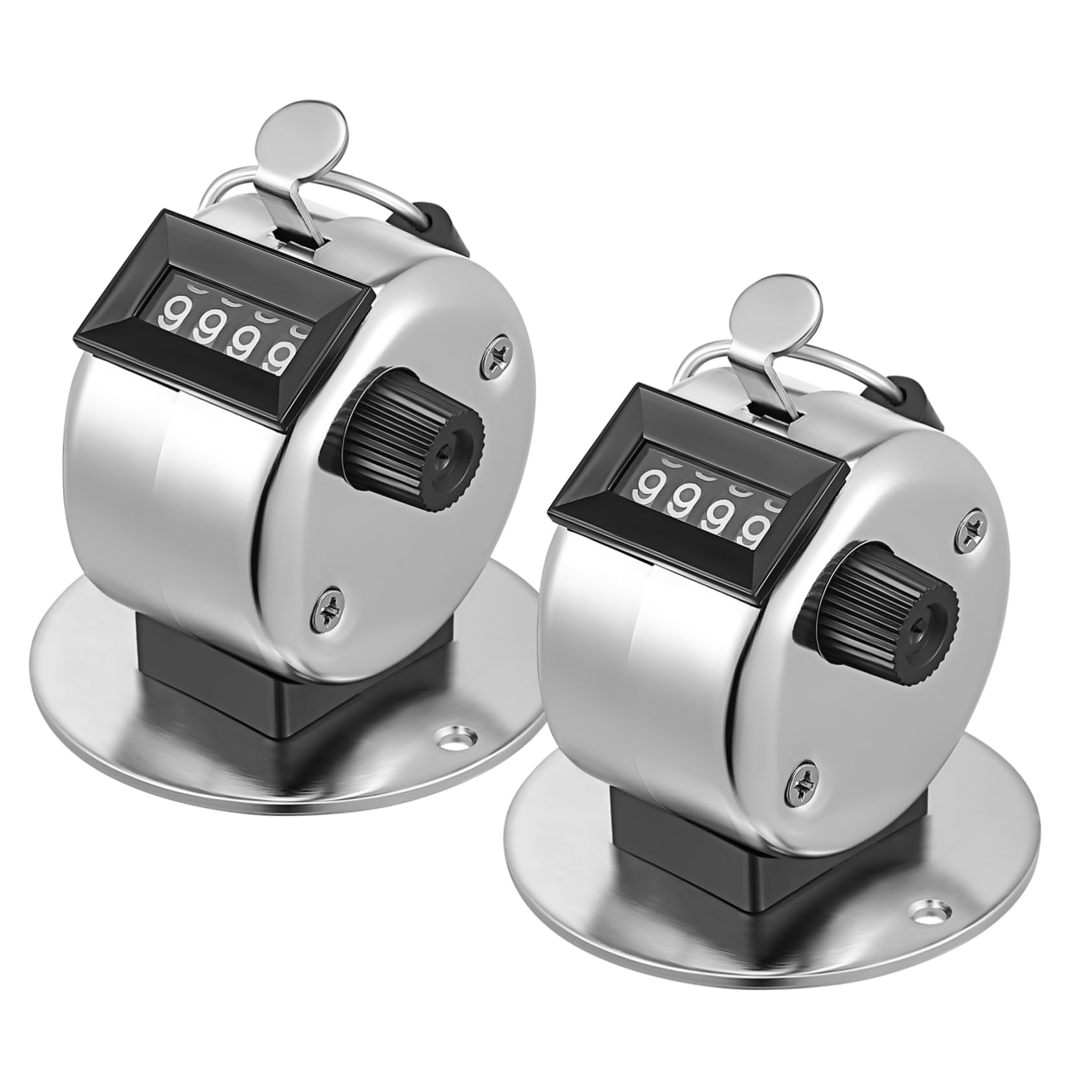 Cabilock Manual Step Counter Metal Finger Counter for Walking Knitting Attendance Tracking