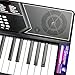 RockJam 61 Key Keyboard Piano Stand With Pitch Bend Kit, Piano Bench, Headphones, Simply Piano App & Keynote Stickers