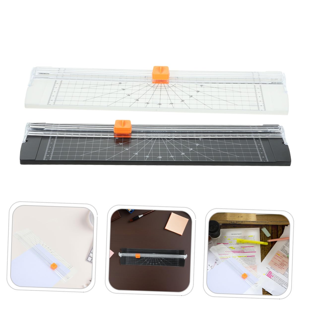 POPETPOP 2 Pezzi Mini Taglierine Carta Portatili Taglio Precisione per Foto Carta e Scrapbooking Strumento Leggero e Sicuro per Studenti e Progetti Te