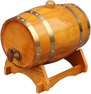 HWhome Barrel do whisky 1,5 l, 3 l, 5 l, 10 l, 20 l, 25 l, 30 l, 50 l, dozownik do napojów z kranem, dozownik alkoholu, Bourbon Barrel, prezent dla mężczyzn, (rozmiar: 25 l)