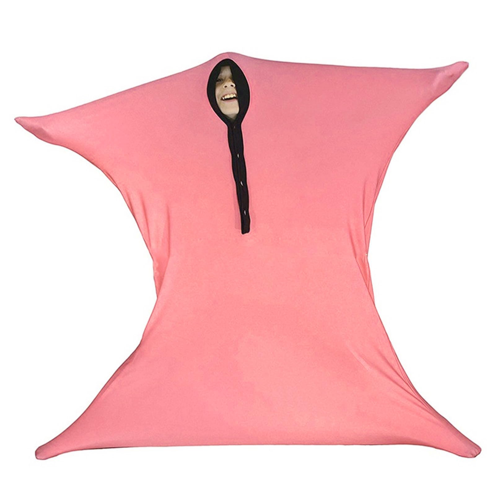 Sensory Body Sock, Dynamic Movement Sensory Sock, Stretchable Sensory Sack for Autistic Sensory Processing Disorders ADHD Pink (S)