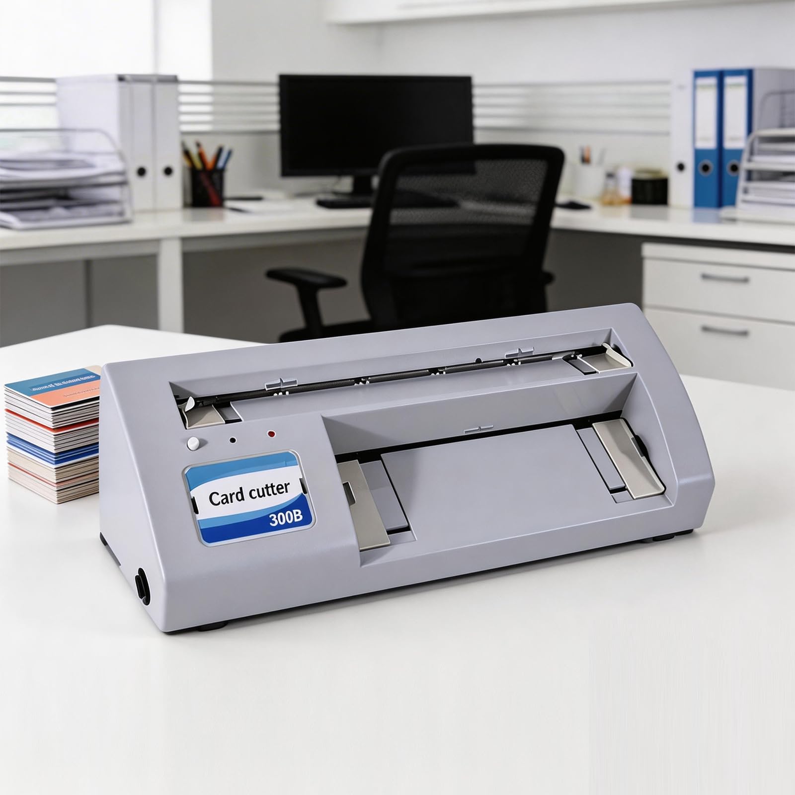 Taglierina elettrica per biglietti da visita automatica, per carta da 120-250 g, larghezza 195-212 mm, lunghezza 297 mm, per ufficio e negozio di stampa