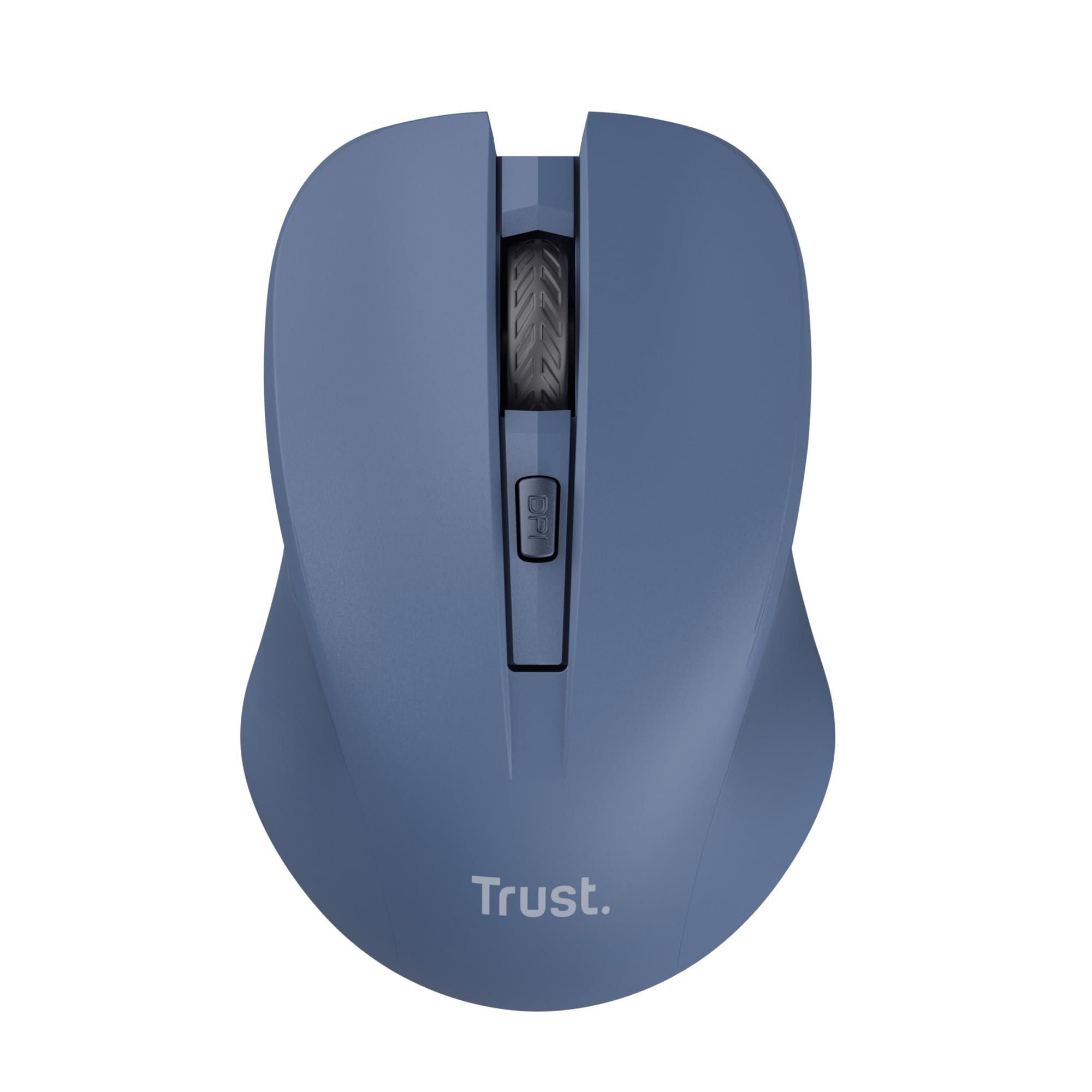 Trust Mydo Silent Wireless Mouse, 82% Recycled Plastics, 1000-1800 DPI, Storable USB Receiver, RF 2.4GHz, For Left and Right Hand Users, Quiet Optical Computer Mouse for PC, Laptop, Mac - Blue