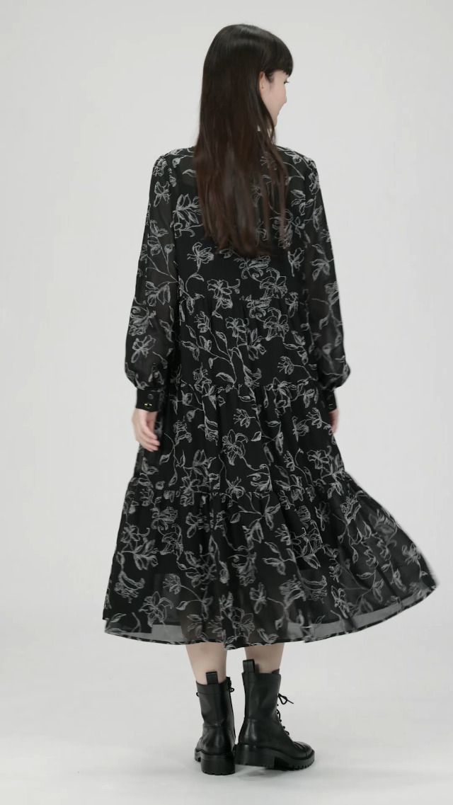 Amazon | [グレースコンチネンタル] 2023AW ﾌﾛｯｷｰﾌﾗﾜｰﾌﾟﾘﾝﾄﾜﾝﾋﾟｰｽ