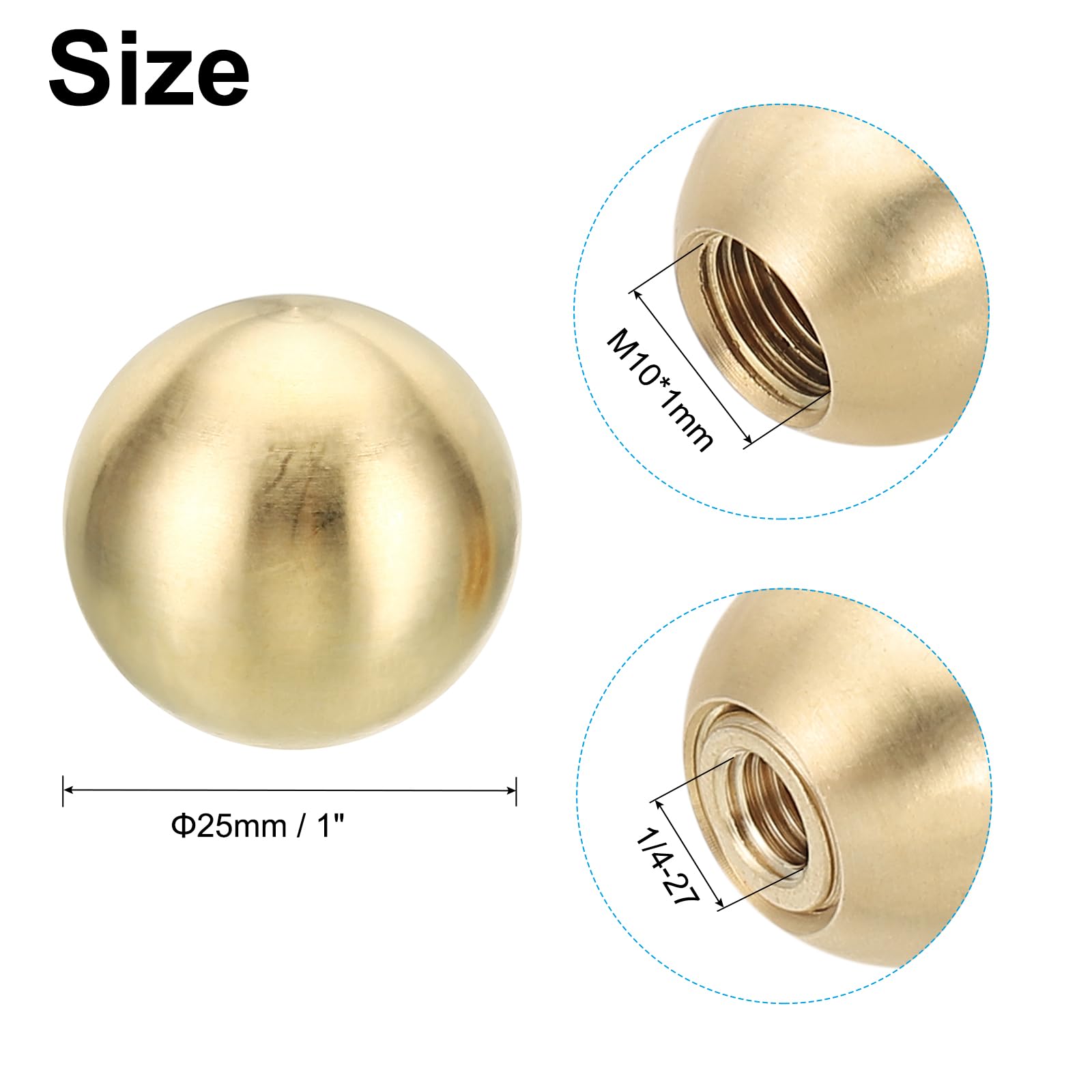 PATIKIL 25mm Ball Lamp Finials Caps Knob - Image 2
