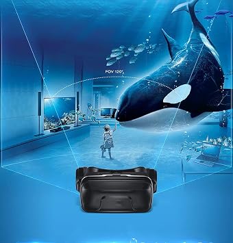 Virtual Reality Headset,VR Headsets Compatible with iOS and Android Phones, 3D VR Goggles for Games/3D Movies, for 4.7-6.53 Inches Smartphones