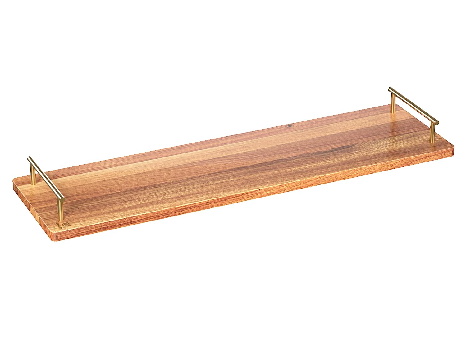 Large Charcuterie Board with Metal Handles – 32' Acacia Wood Serving Board for Cheese, Meat...
