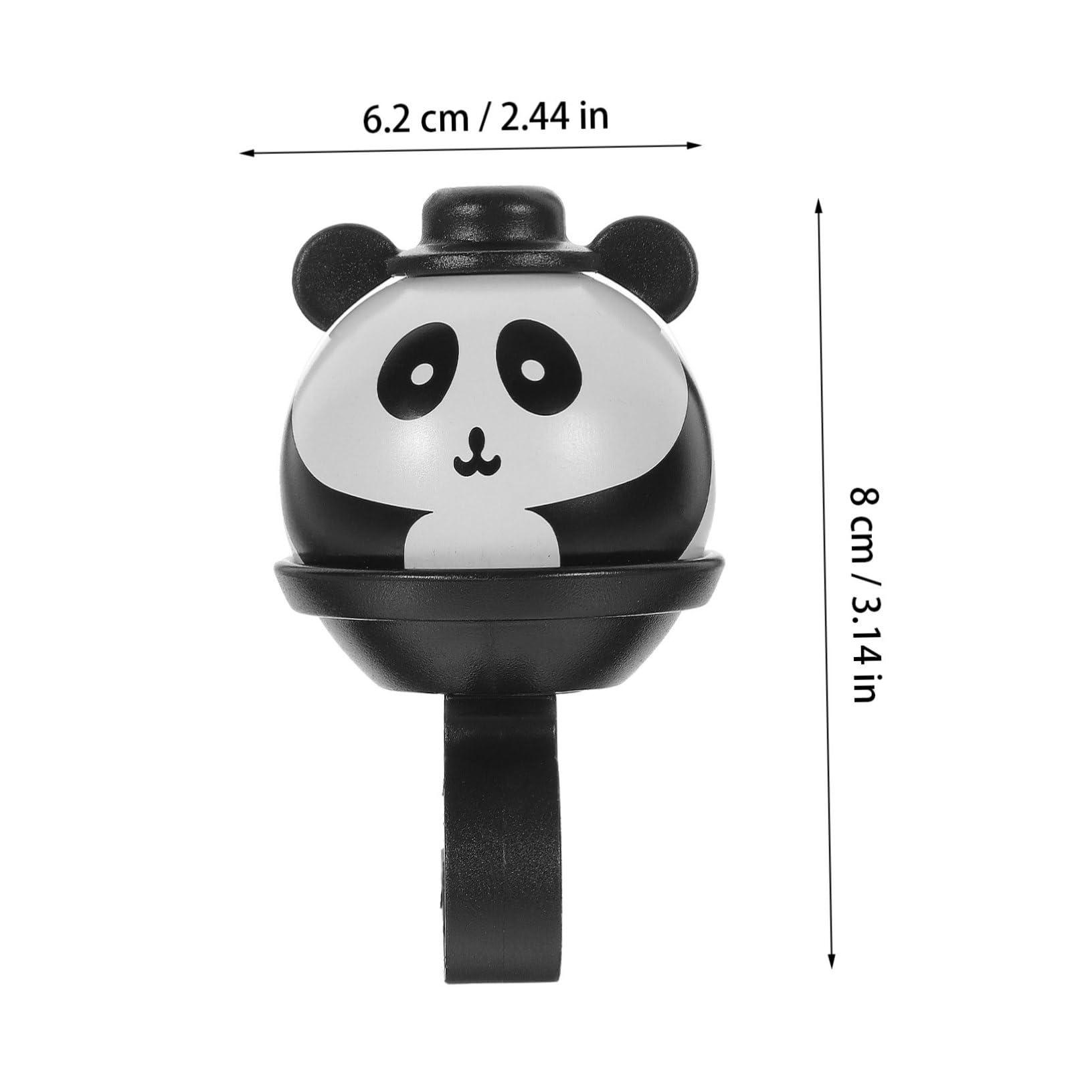 Mipcase 3pièces Cloche De Vélo Cartoon pour Sonnette Anti-Perte Cloche Portable pour Vélo Et Trottinette Design Panda Accessoire De Sécurité pour Garçons Et Filles