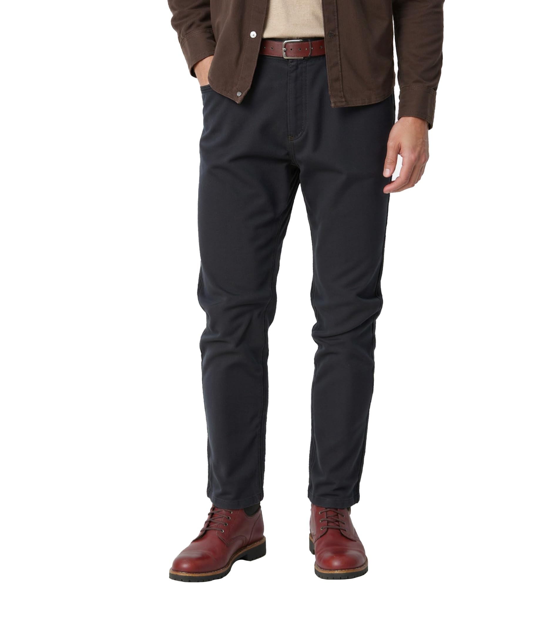 Mens Athletic-Fit Chino Pants Mens Casual Pants Slim Fit Modal Stretch Trousers