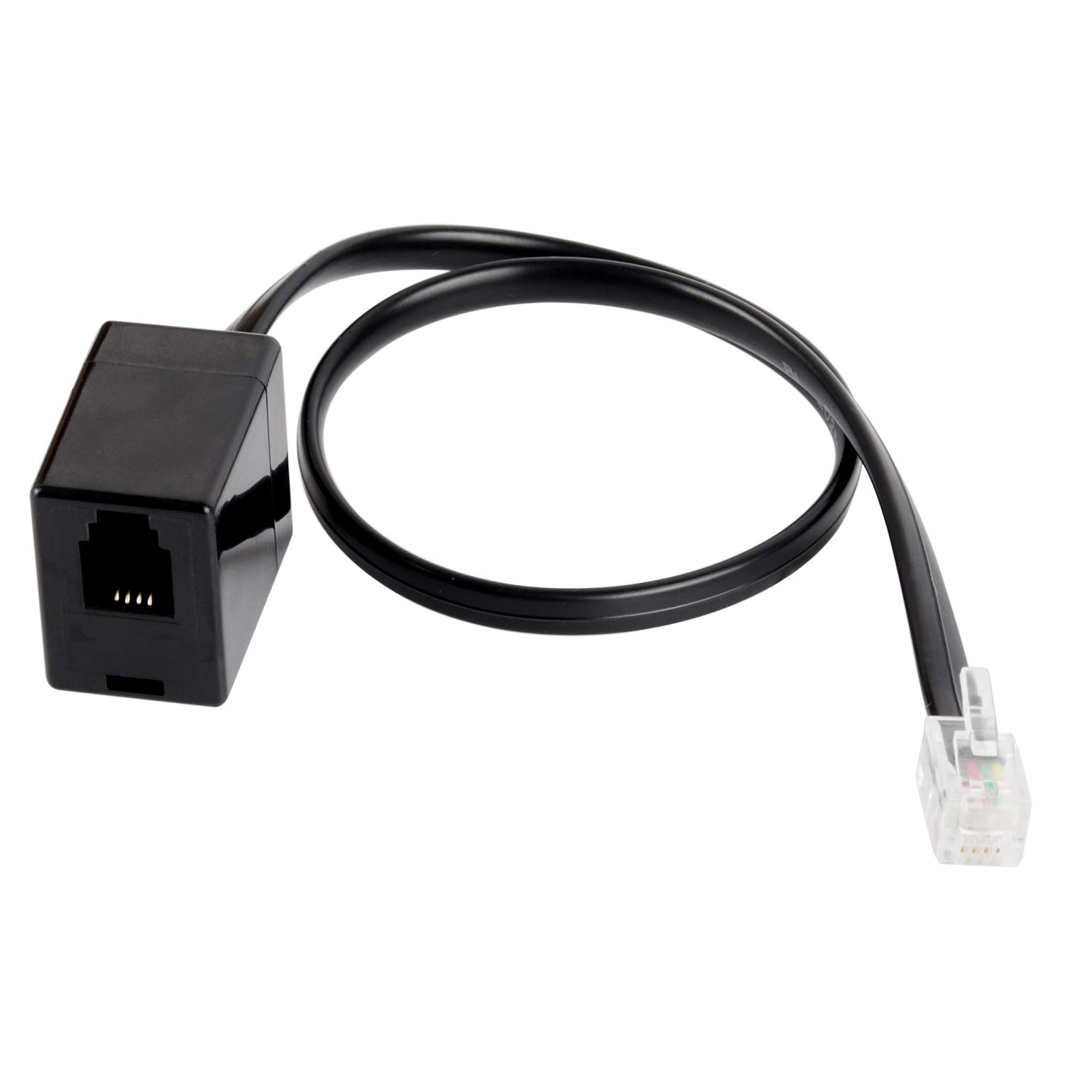 VoiceJoy RJ9 Headset Adapter Extension Cable- Female 4P4C to Male 4P4C Cable, not RJ11/RJ12, for Plantronics, Jabra, & Hot Desking Office Phones