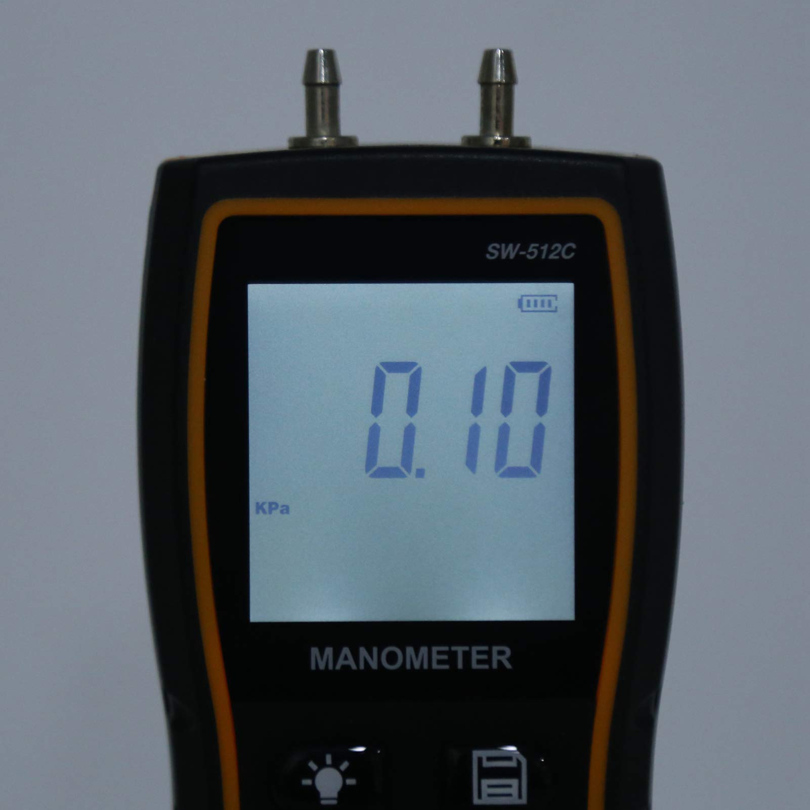 Manómetro digital SW 512C - Medidor de presión de aire diferencial HVAC y probador de presión de gas - Medición para sistemas de ventilación y mantenimiento de salas limpias