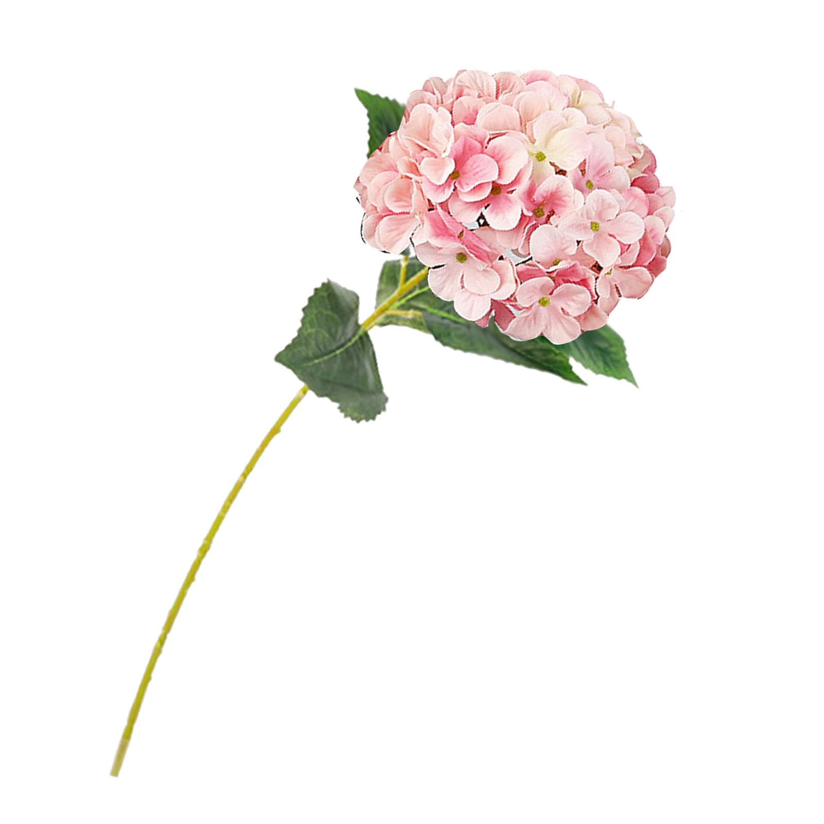 Hortensia artificiel haut de gamme en soie véritable au toucher réel rose