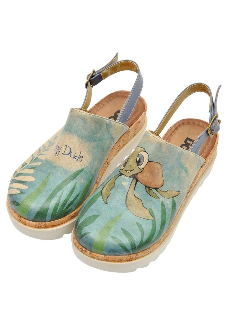 DOGO Personalize Your LifePersonalize Your Life Akita - Printed Women Closed Toe Platform Sandals - Chic, Elegant and Casual Style - Vegan, Environmentally Friendly and Handmade - Breathable Design