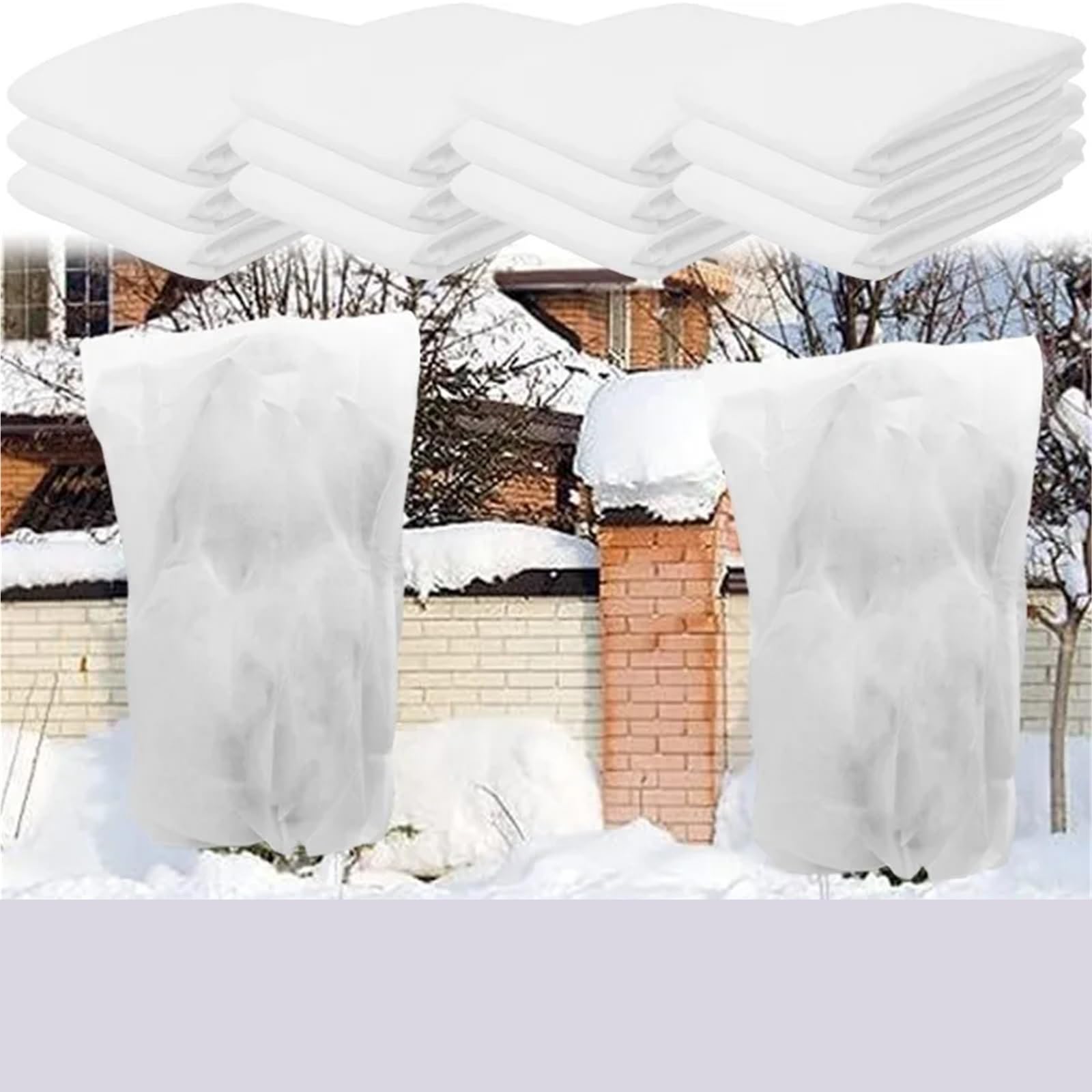 Protectores de Invierno para Plantas 3 Fundas Protectoras for Plantas, Árboles y Arbustos, Resistentes al Invierno a Las Heladas. Ideales for Jardín Patio. Protegen del Frío(80x120cm)