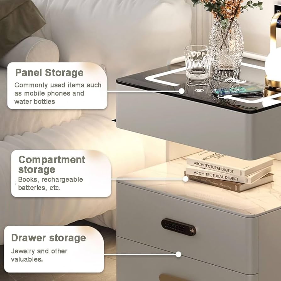 Amazon.co.jp: ノーブランド品 モダン ナイトスタンド テーブル