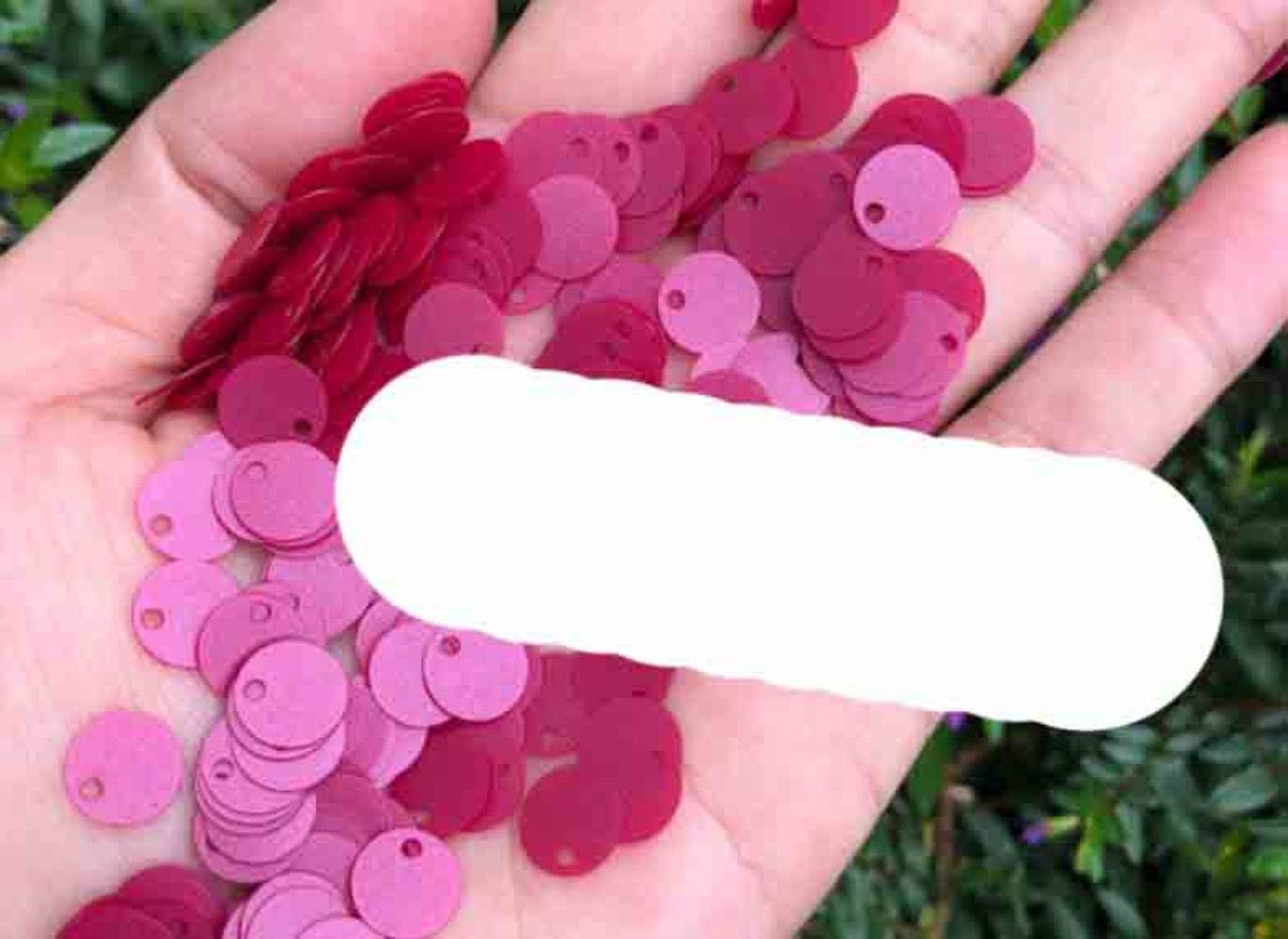 Materiały do szycia 20 mm DIY rękodzieło biżuteria okrągła krawędź otwór lekkie wino czerwone cekiny szlifowane koraliki akcesoria odzieżowe