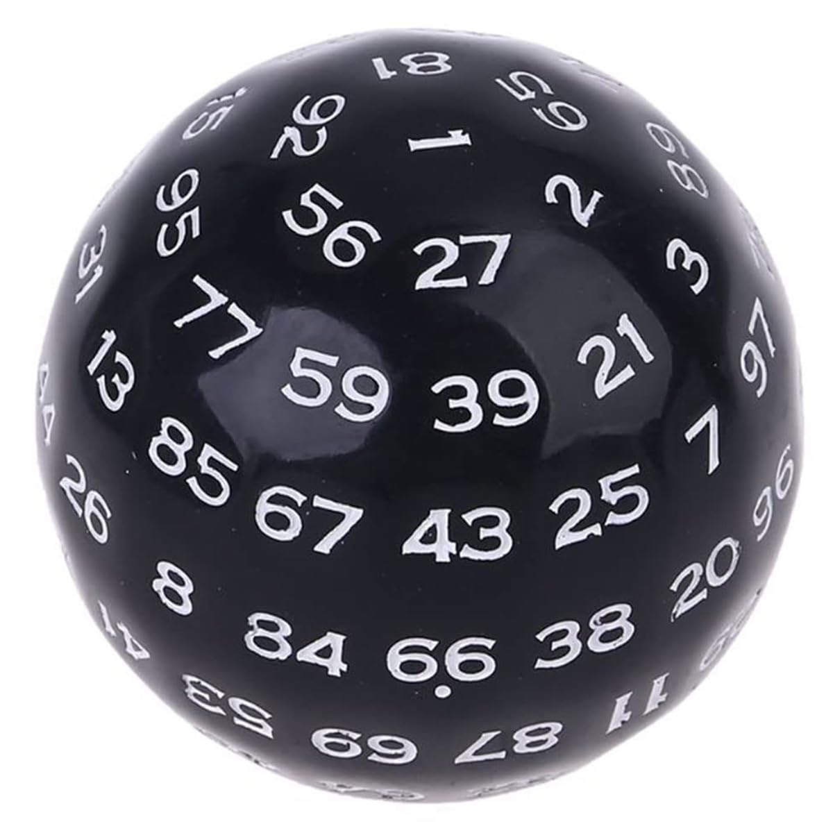 d100 100面ダイス 透明黒×1個 検: 100面サイコロ d% 確率 乱数