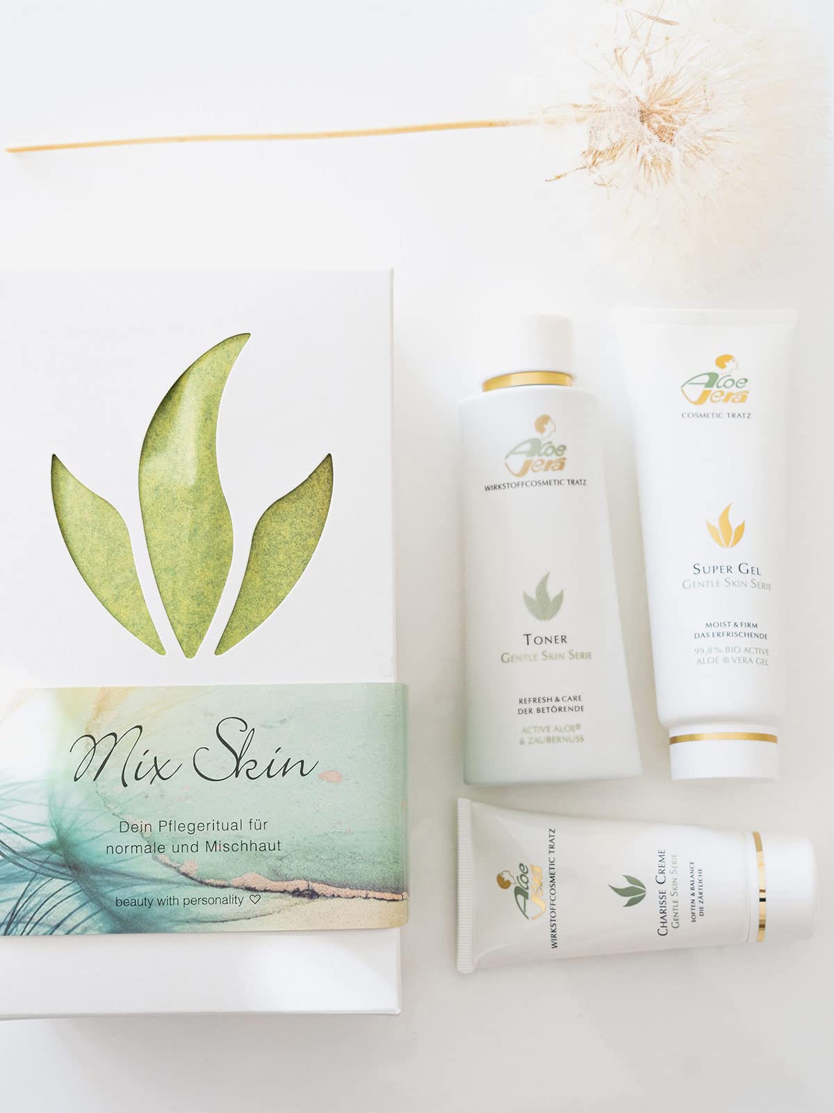 Aloe Vera Cosmetic Tratz Pflegeset Normale- & Mischhaut, 450ml